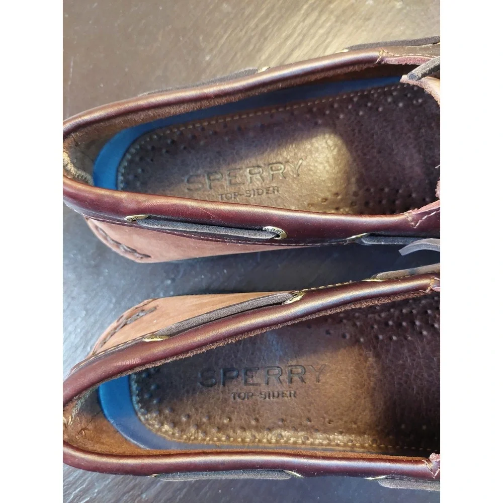 Sperry Mens Top Sider AO 2-Eye Moc Toe Boat Deck Shoes Brown Nubuck Sz 11.5 NEW!